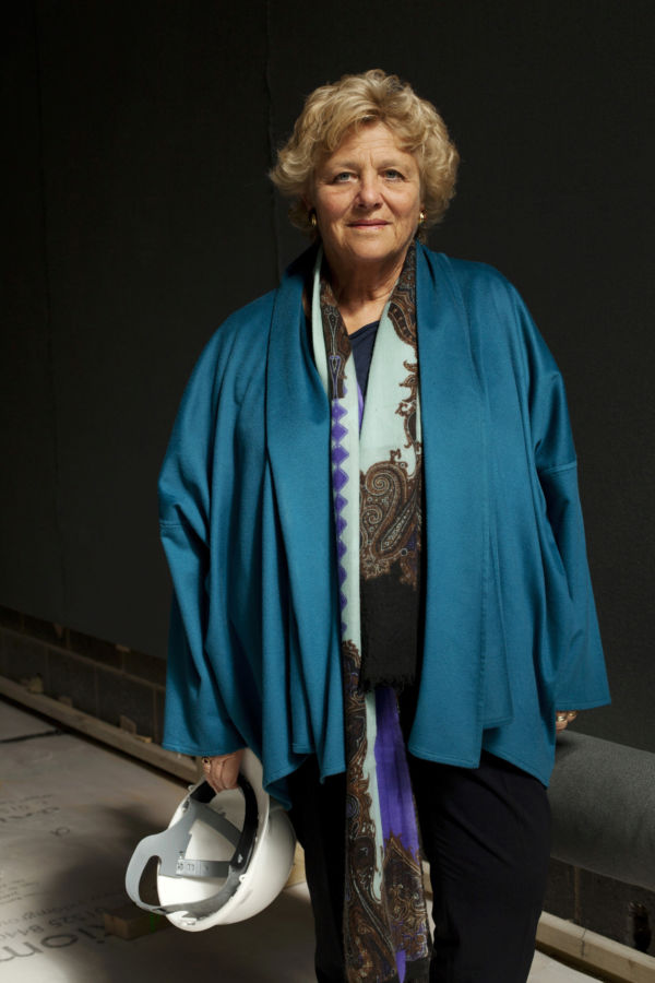 Dame Vivien Duffield DBE at the building site of the new Jewish Community Centre, north London, UK - April 2013